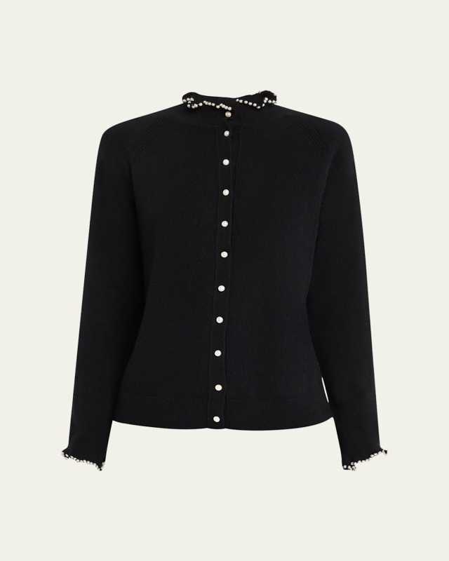 Pearl-Button Cashmere Cardigan